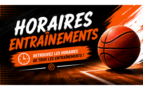 HORAIRES ENTRAINEMENTS 2026-27